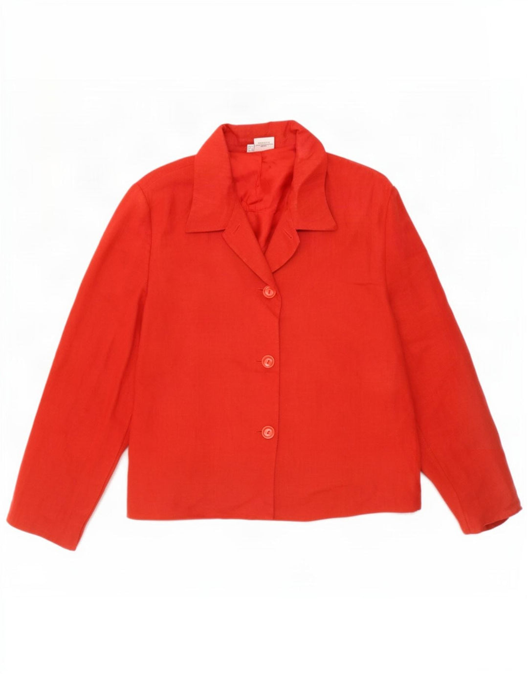 Jaqueta blazer feminina Nienhouse & Lotz com 3 botões Reino Unido 14 grande linho vermelho