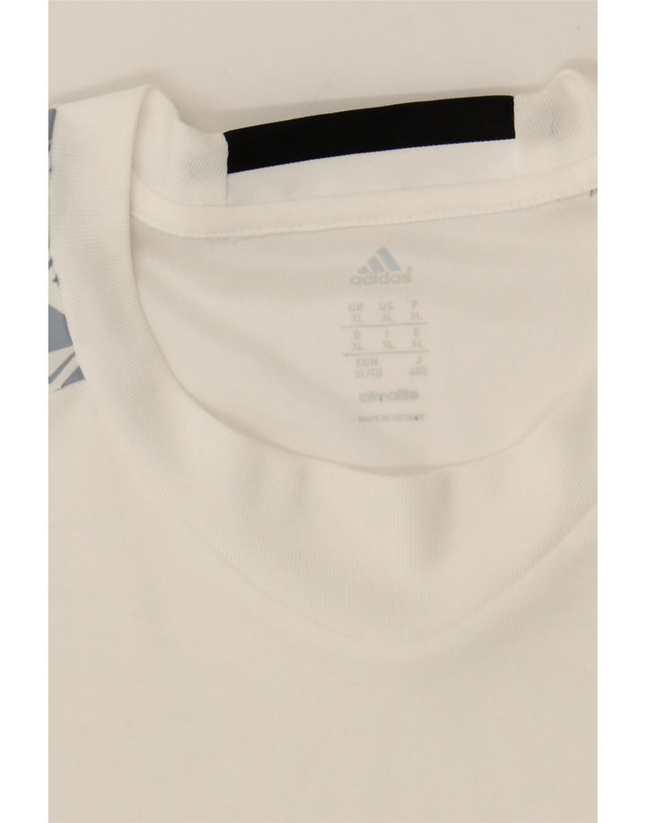 ADIDAS Mens Adizero Graphic Top Manga Longa XL Branco Poliéster