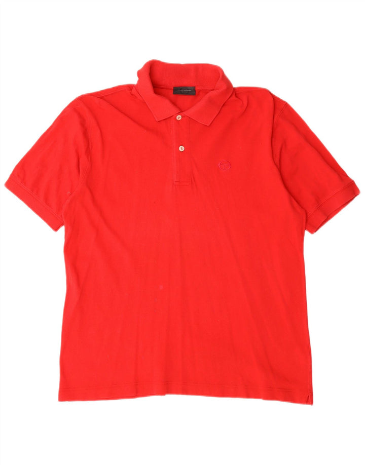 Camisa polo masculina Sergio Tacchini IT 46 pequeno algodão vermelho