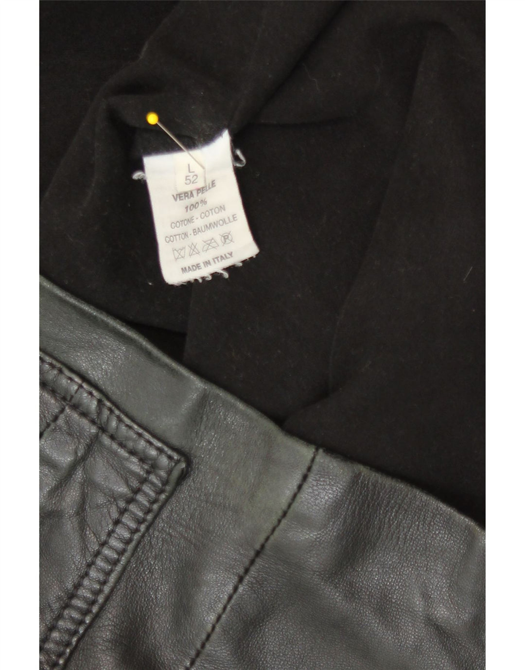 Jaqueta de couro masculina Zen IT 52 grande couro preto