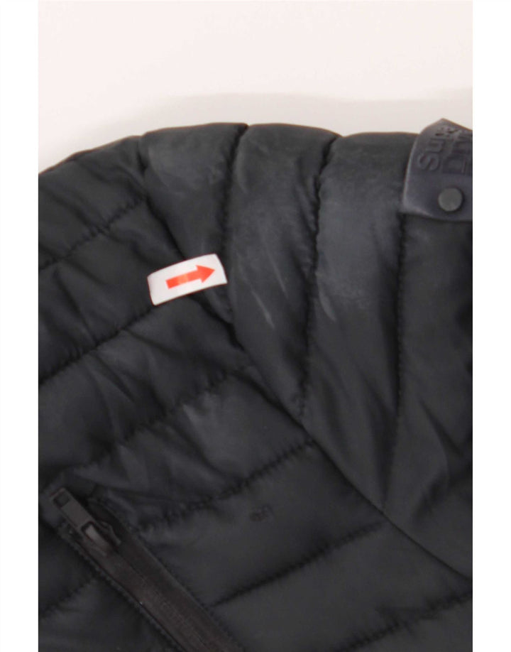 Jaqueta acolchoada masculina Superdry UK 40 grande poliéster azul marinho