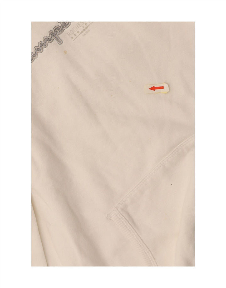 CHAMPION Suéter com capuz gráfico feminino Heritage Classics Reino Unido 14 médio branco