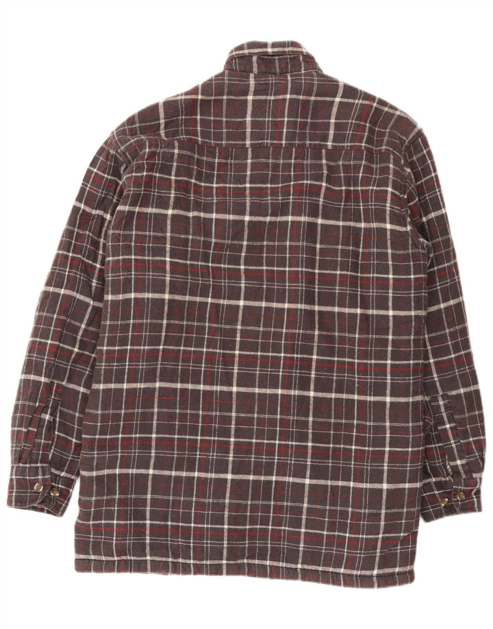 Camisa masculina de flanela Wrangler Lumberjack cinza médio xadrez