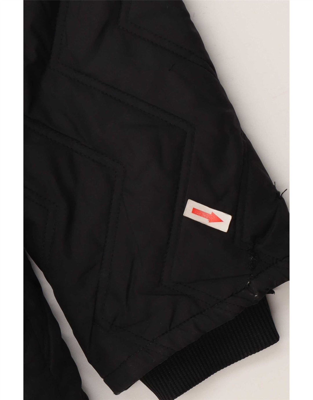 Jaqueta acolchoada feminina Adidas UK 12 poliéster preto médio