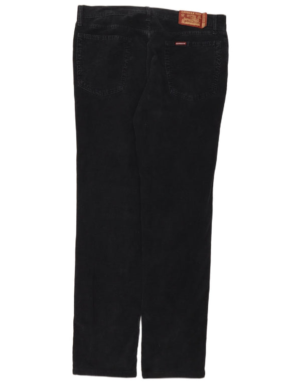 Calça masculina Carrera 700 reta de veludo W36 L32 algodão azul marinho