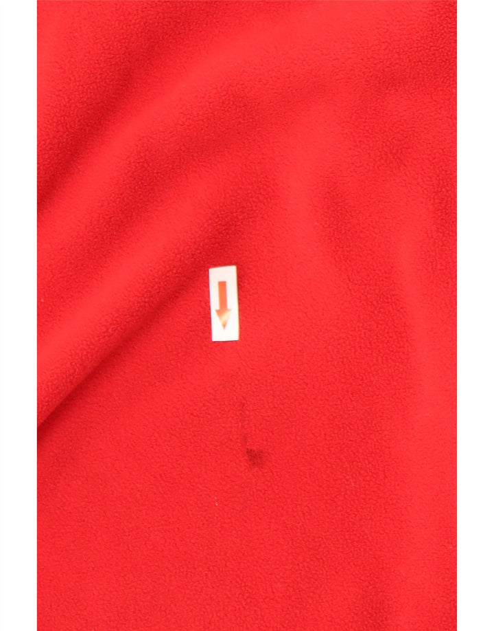 Suéter de lã masculino The North Face com zíper e gola média poliéster vermelho