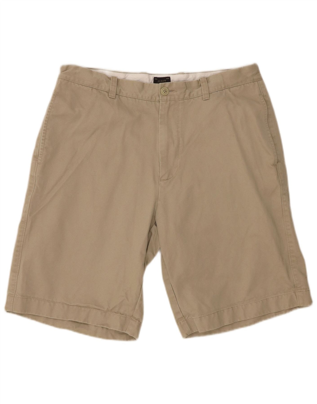 J. CREW Mens Chino Shorts W35 Grande Algodão Bege