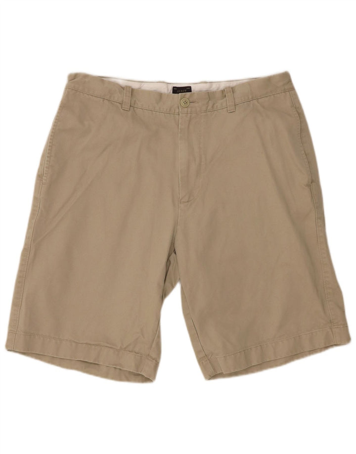 J. CREW Mens Chino Shorts W35 Grande Algodão Bege