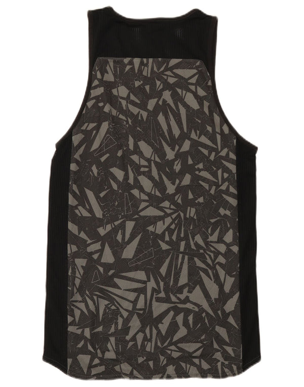 Adidas Mens Colete Top Pequeno Algodão Geométrico Preto