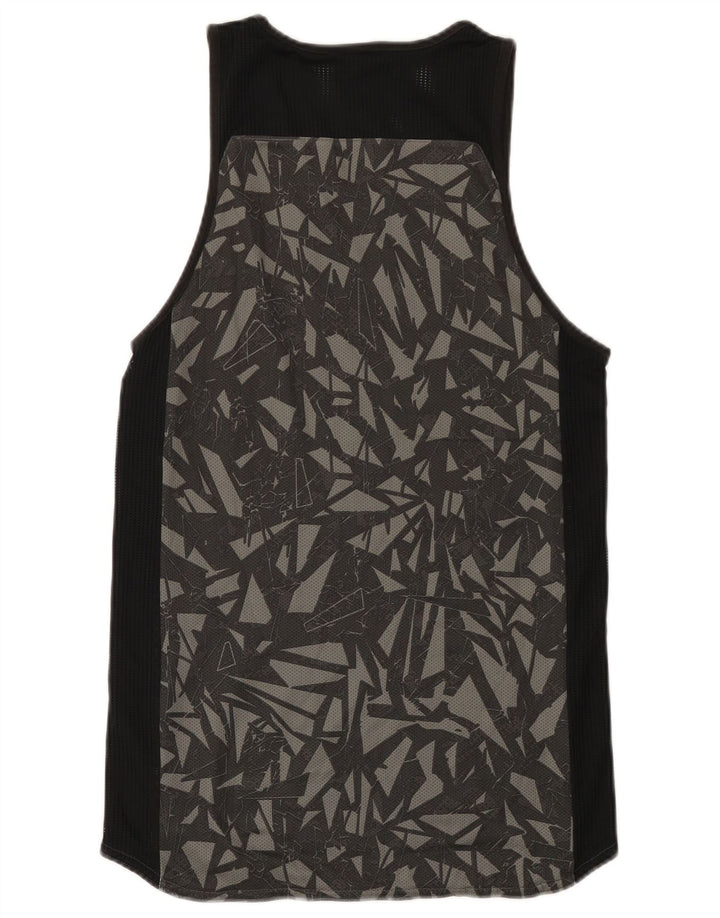 Adidas Mens Colete Top Pequeno Algodão Geométrico Preto