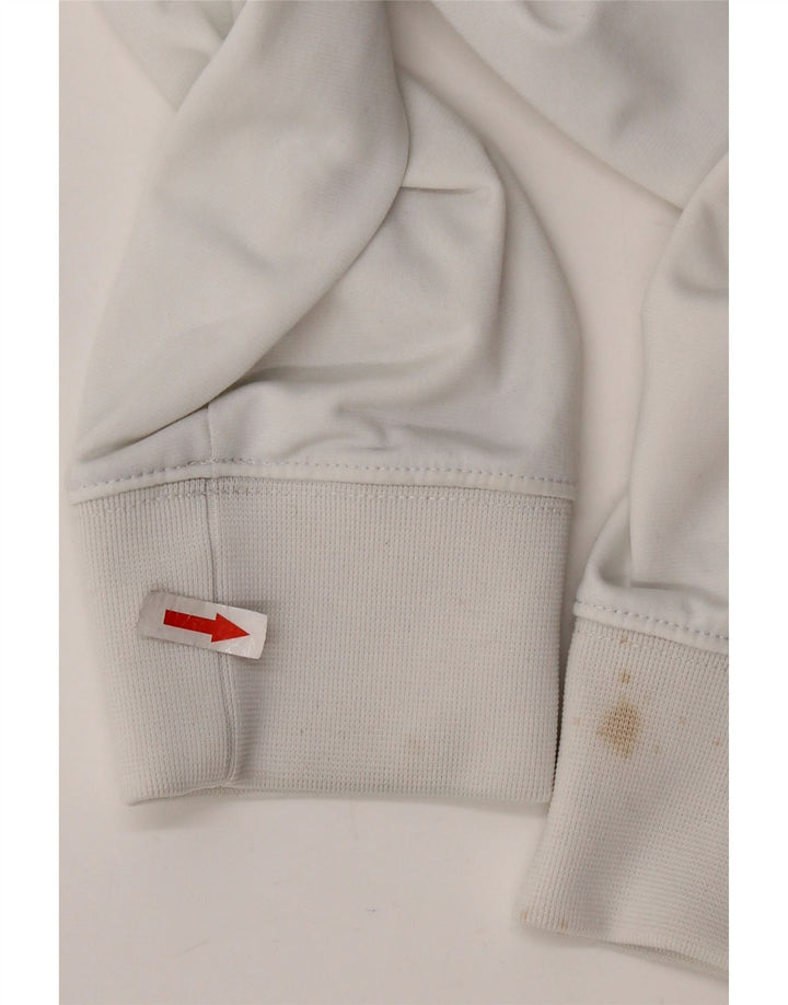 NIKE Mens Graphic Tracksuit Top Jacket Médio Branco Colourblock Poliéster