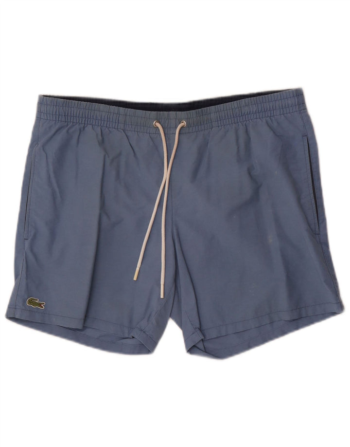 Shorts de banho masculino Lacoste médio azul algodão
