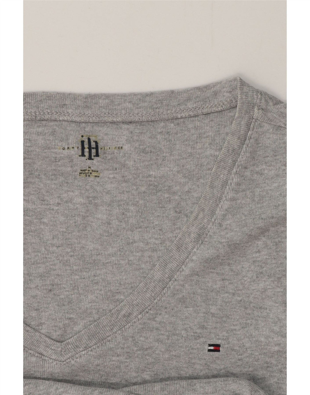 Camiseta feminina TOMMY HILFIGER UK 12 cinza médio
