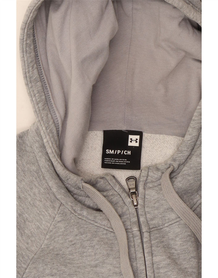 Suéter masculino com capuz e zíper UNDER ARMOUR pequeno cinza