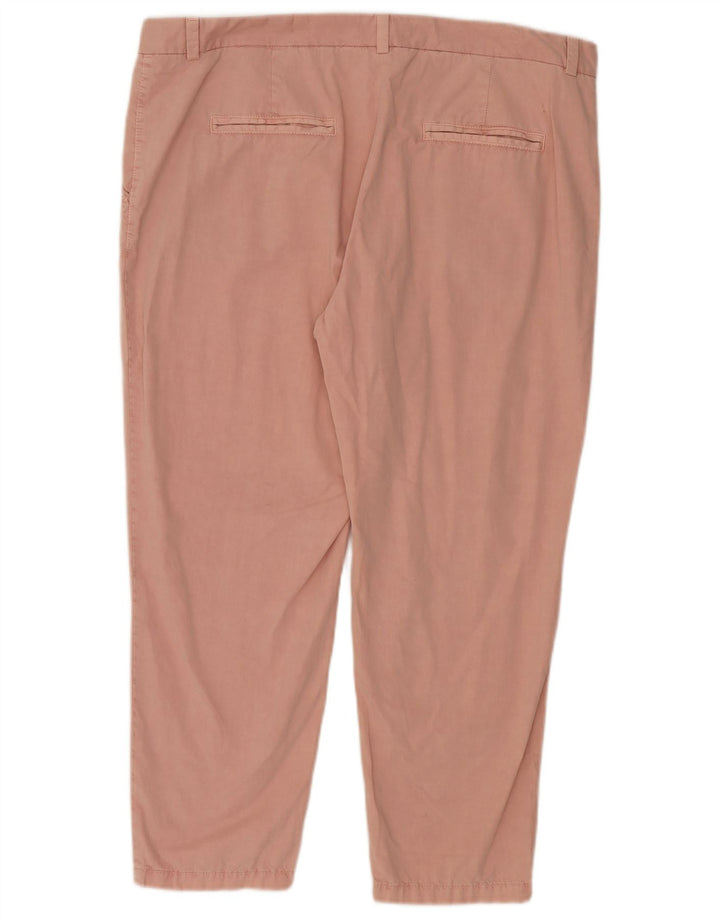 Calça Chino Feminina Marks & Spencer Slim UK 20 2XL W40 L26 Rosa Comics