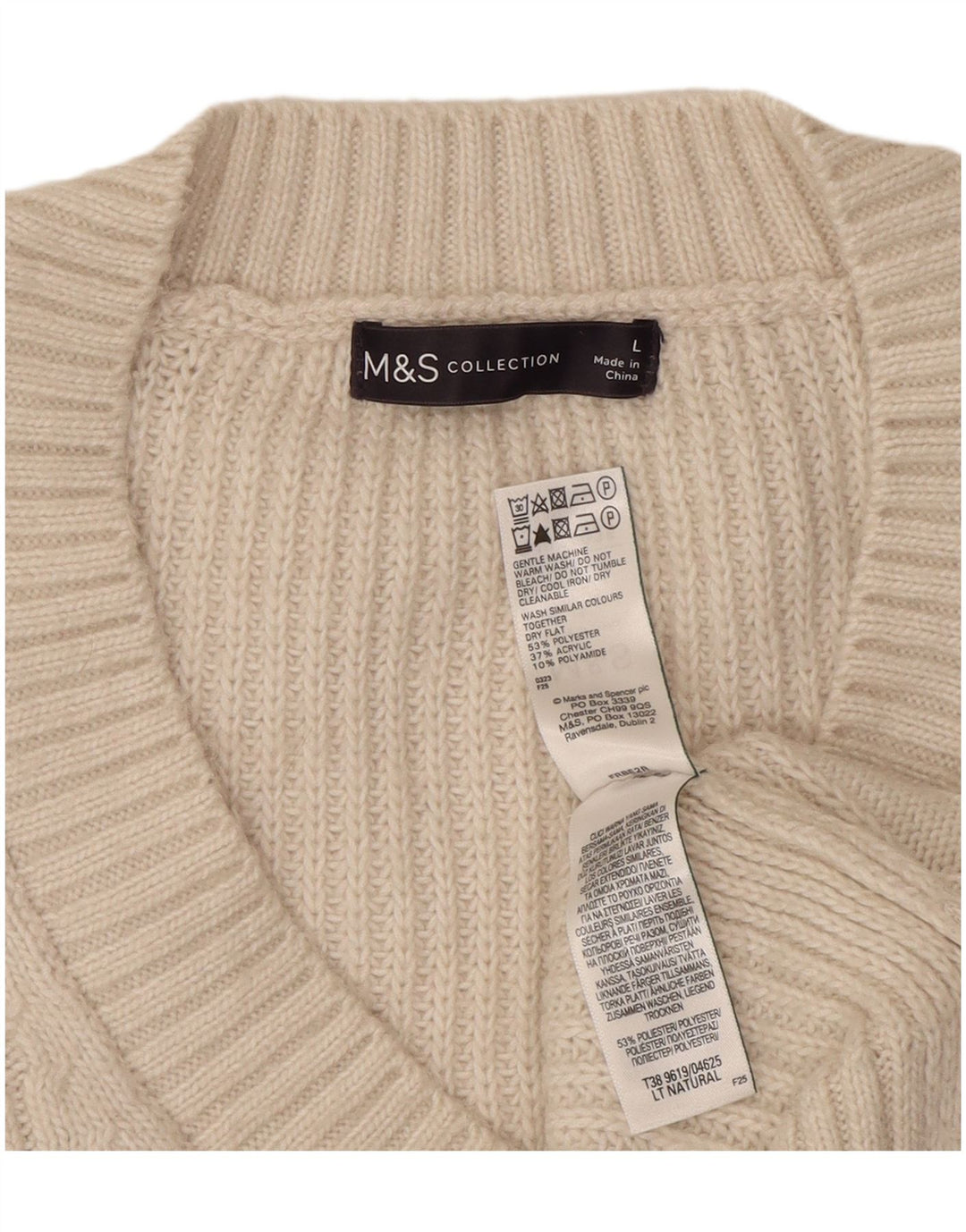 Regata feminina Marks & Spencer com colete UK 16 grande poliéster branco