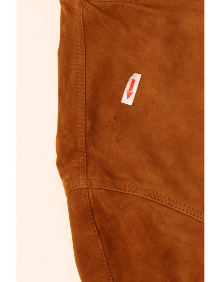 Jaqueta bomber masculina vintage de camurça IT 54 2XL bege