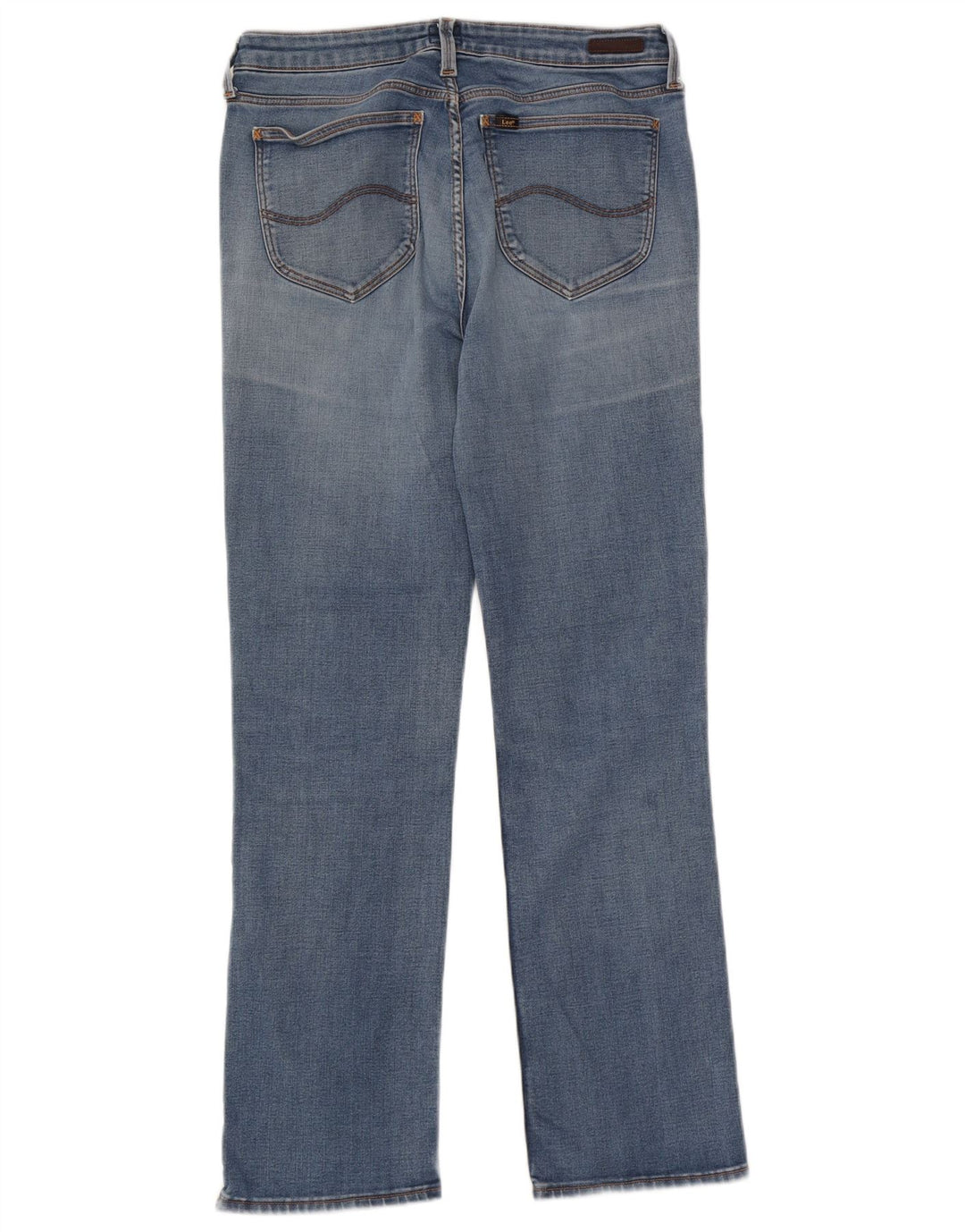 Lee Womens Marion Straight Jeans W31 L31 Azul Algodão