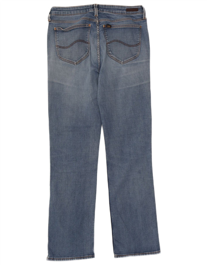 Lee Womens Marion Straight Jeans W31 L31 Azul Algodão