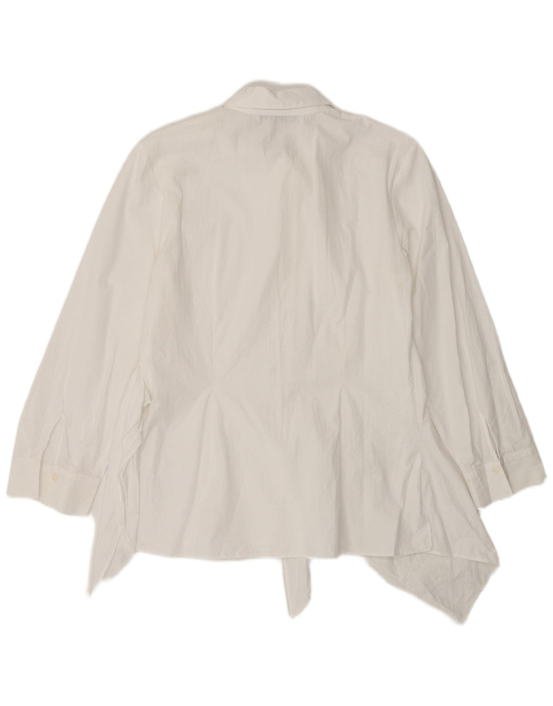 Blusa feminina assimétrica Zara Reino Unido 10 algodão branco pequeno