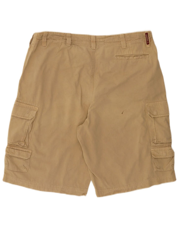 Carrera Mens Cargo Shorts W36 Grande Algodão Bege