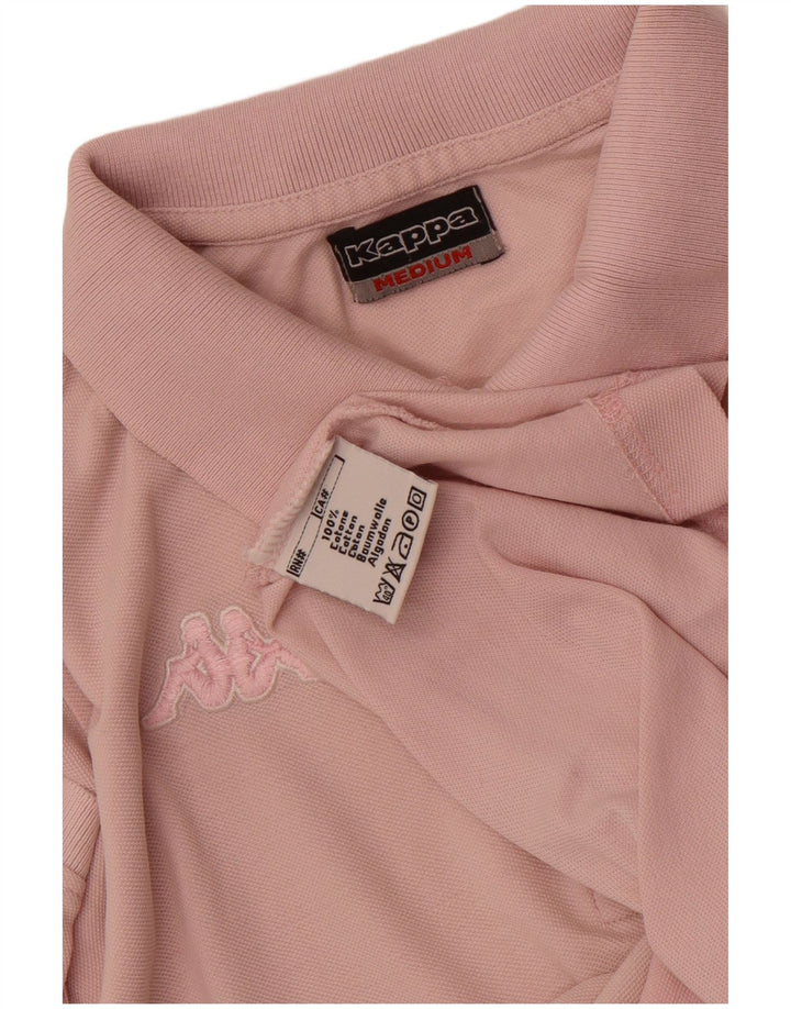 Camisa polo feminina Kappa UK 12 algodão rosa médio