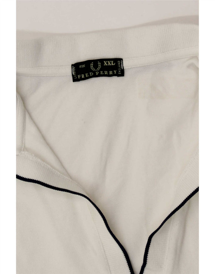 Camisa polo feminina Fred Perry UK 20 2XL branca