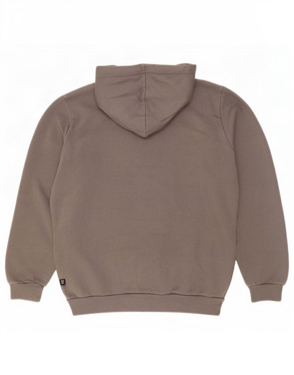 Puma Mens Graphic Hoodie Jumper Médio Algodão Cinza
