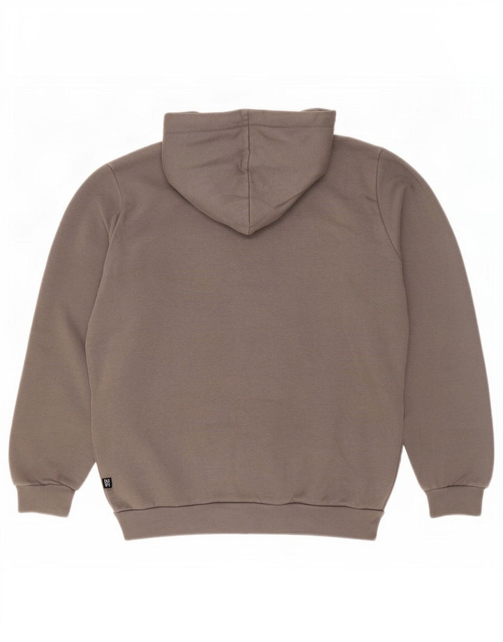 Puma Mens Graphic Hoodie Jumper Médio Algodão Cinza