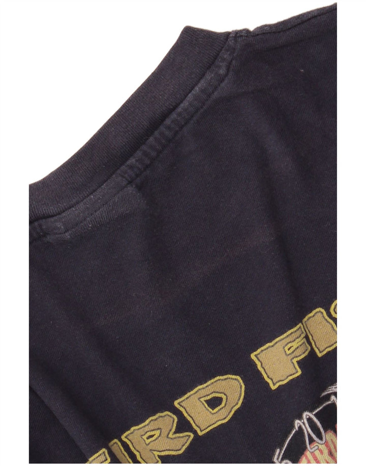 Camiseta gráfica masculina WEIRD FISH Top XL azul marinho algodão