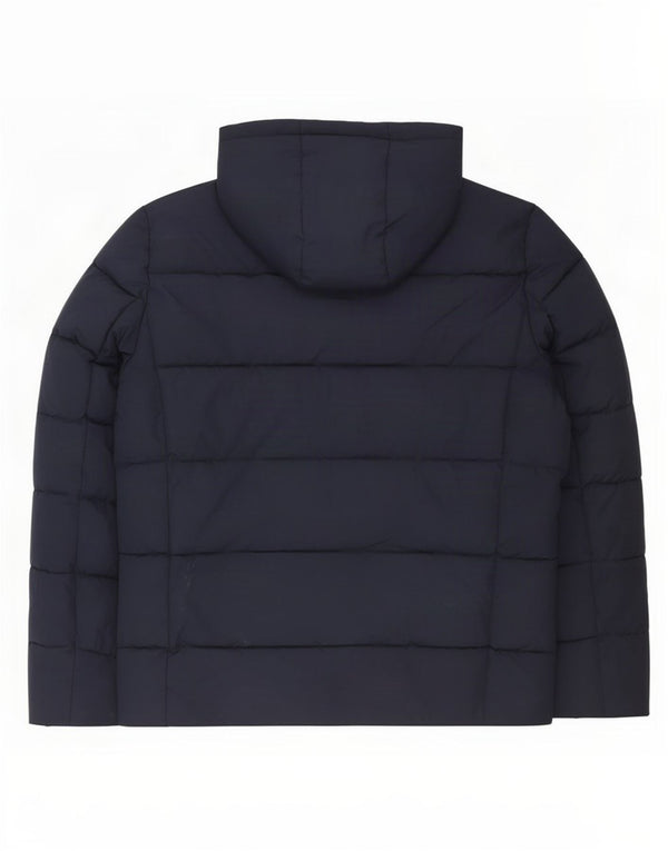 Jaqueta acolchoada com capuz masculina Superdry UK 38 poliéster azul marinho médio