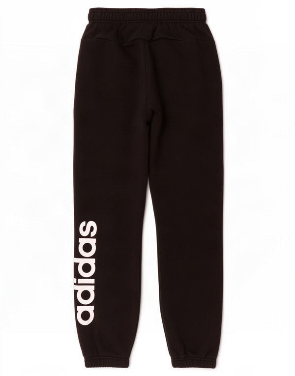Adidas meninos calças de treino gráfico joggers 11-12 anos algodão preto