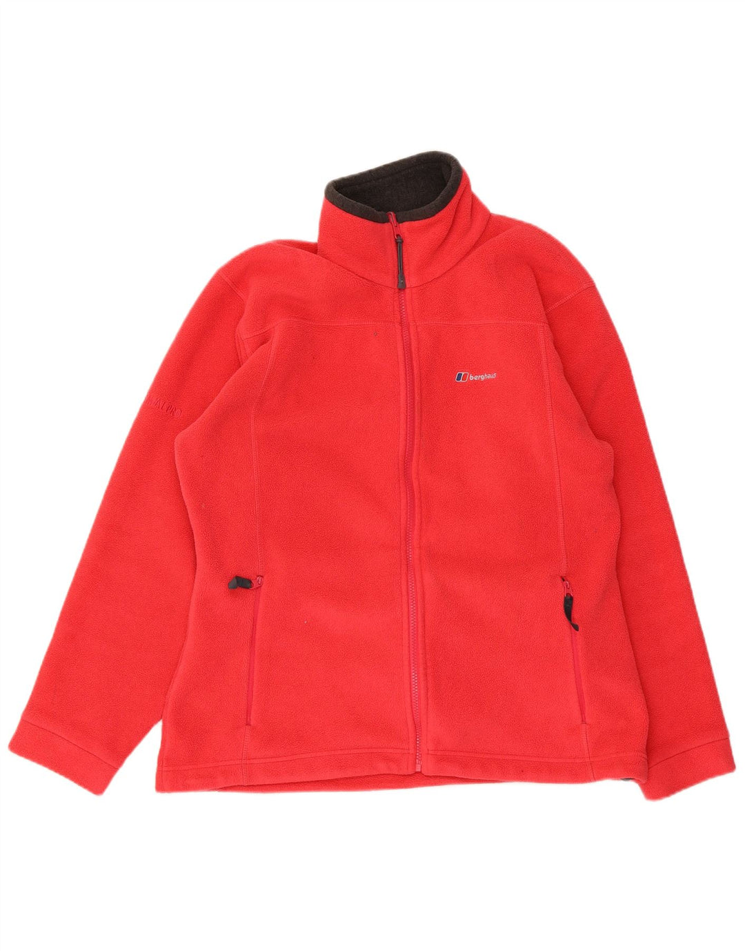 Jaqueta de lã feminina Berghaus UK 14 grande poliéster vermelho