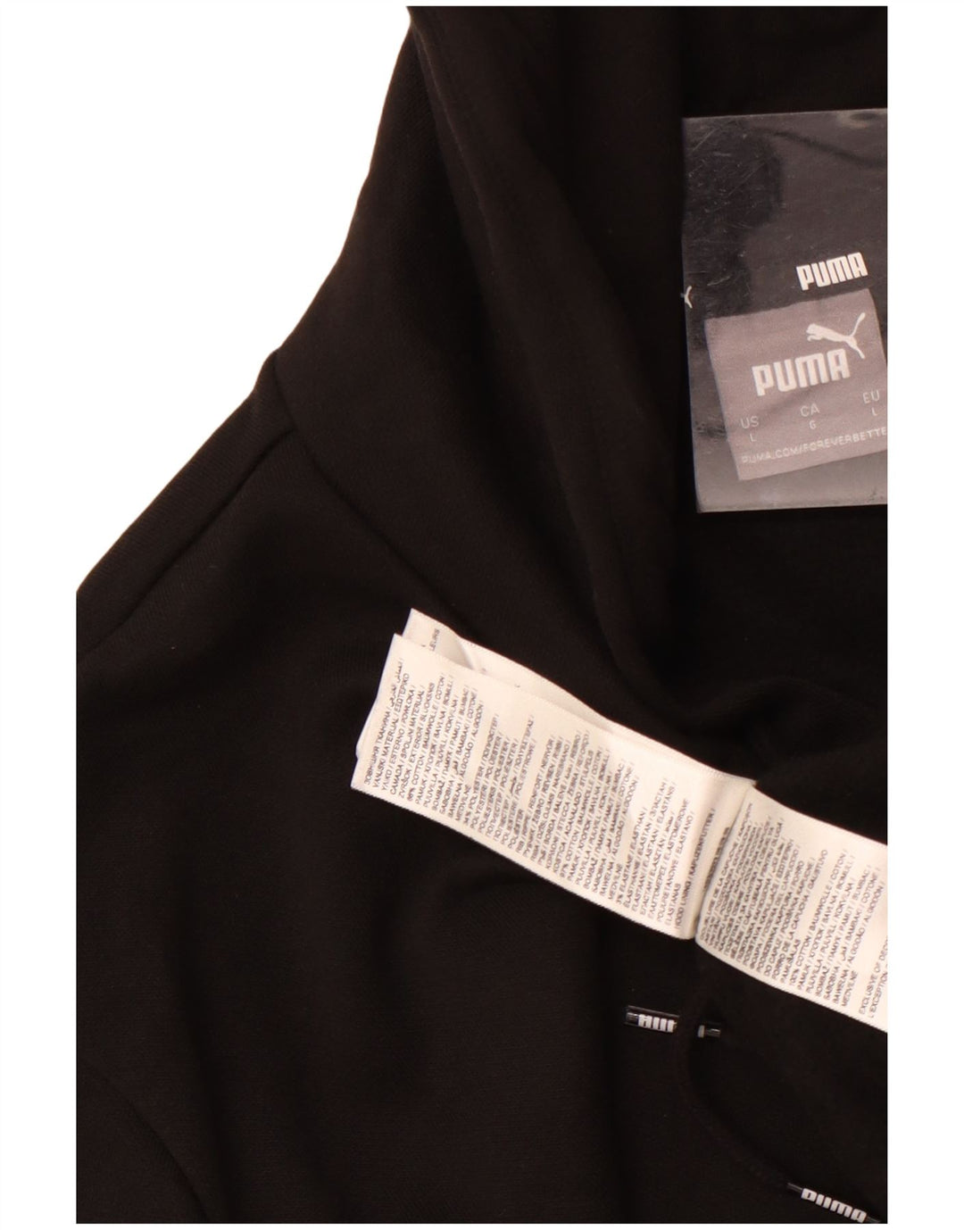 Puma Mens Hoodie Jumper Grande Algodão Preto