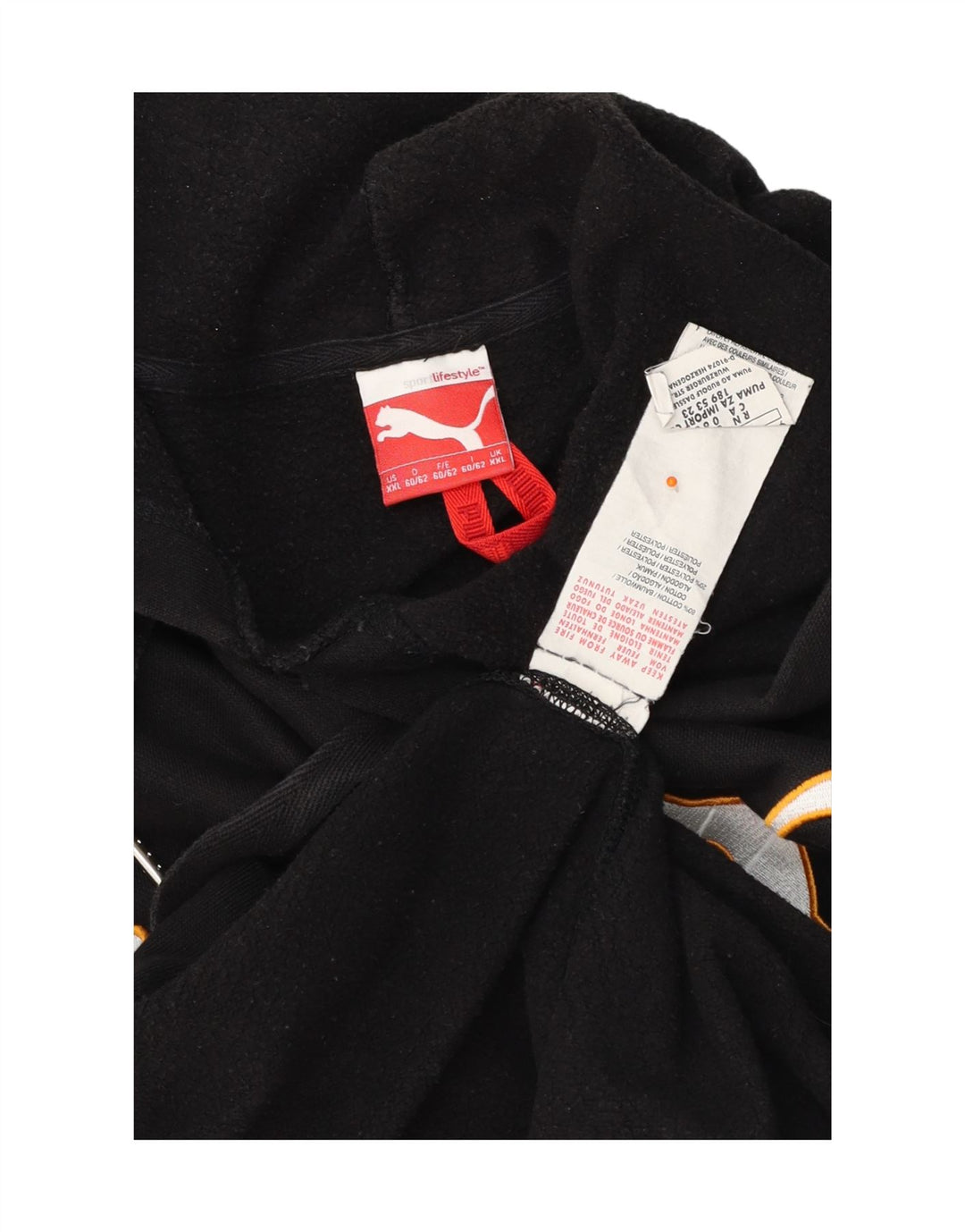 PUMA Mens Graphic Hoodie Jumper 2XL Black Cotton Vintage Puma and Second-Hand Puma from Messina Hembry 