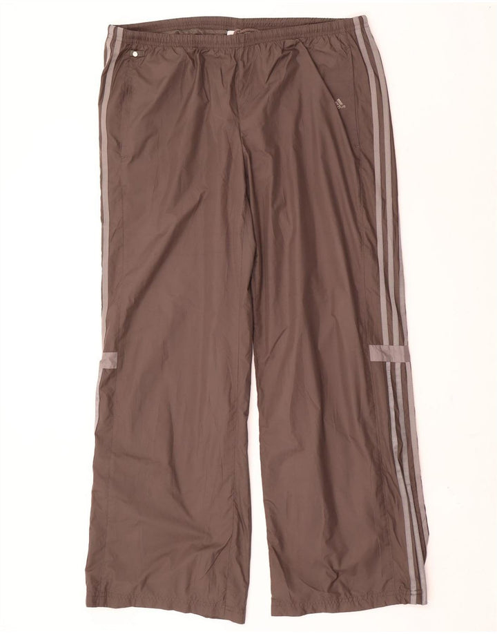 Calça impermeável feminina Adidas UK 18 XL marrom poliéster
