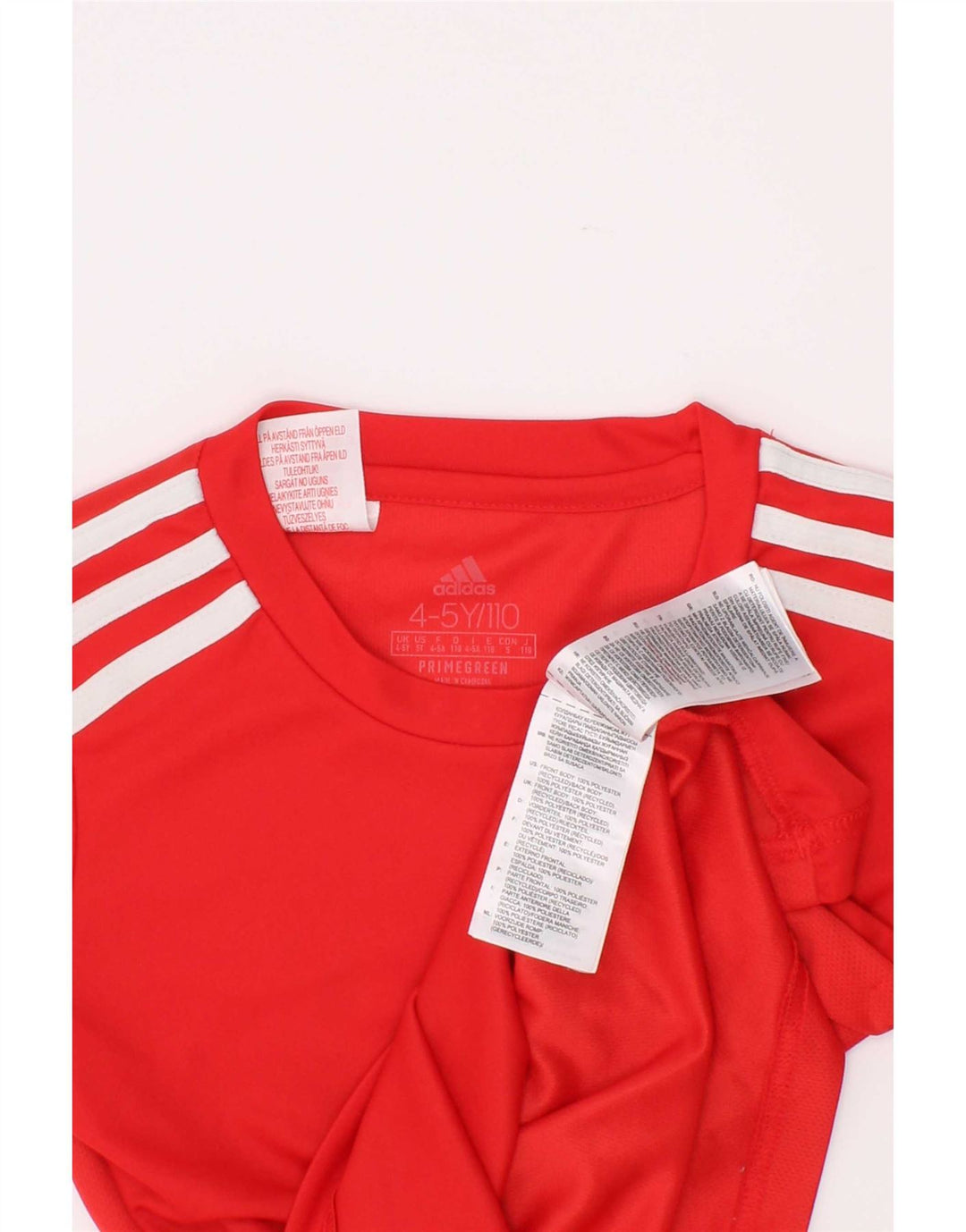 Camiseta Adidas Boys Aeroready Graphic Top 4-5 Anos Poliéster Vermelho