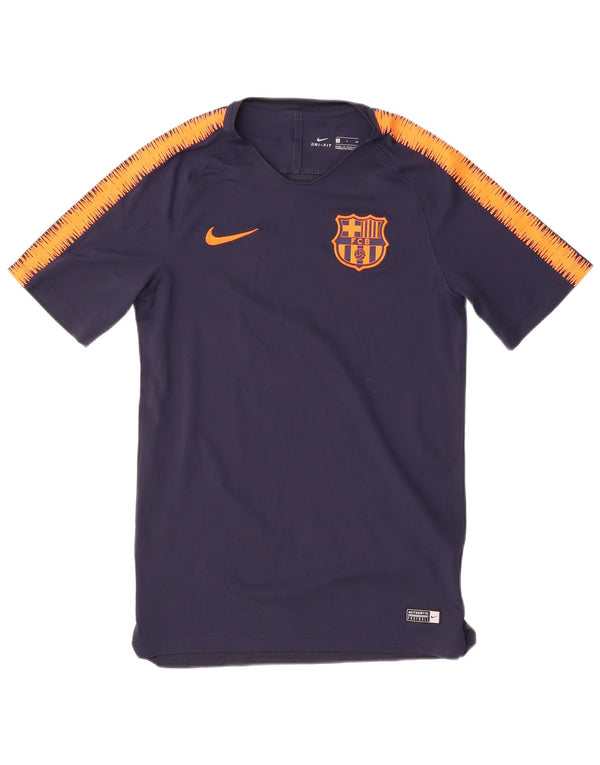 Camiseta Nike Masculina FCB Graphic Top Pequeno Azul Marinho Colorblock Poliéster