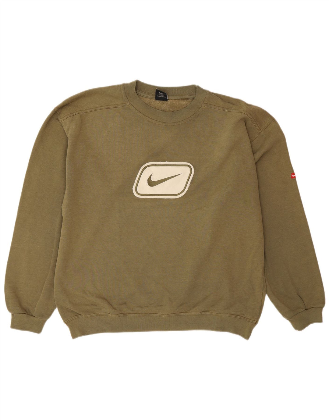 Nike masculino gráfico moletom jumper reino unido 42/44 grande cáqui