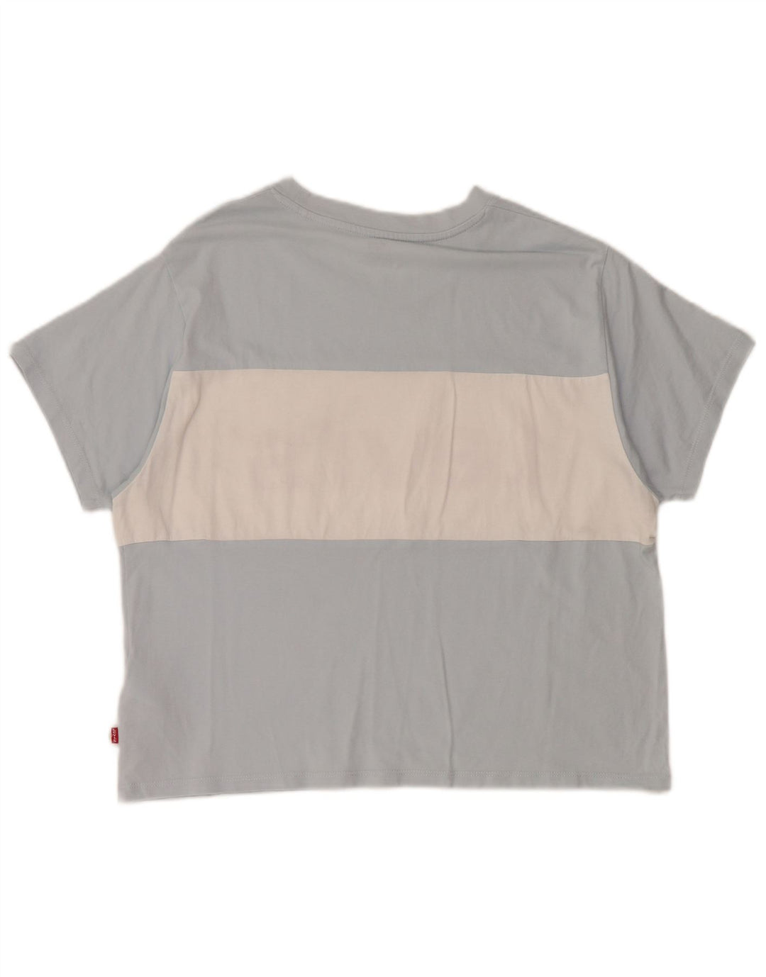 Camiseta feminina estampada grande da LEVI'S Reino Unido 10 bloco colorido azul pequeno