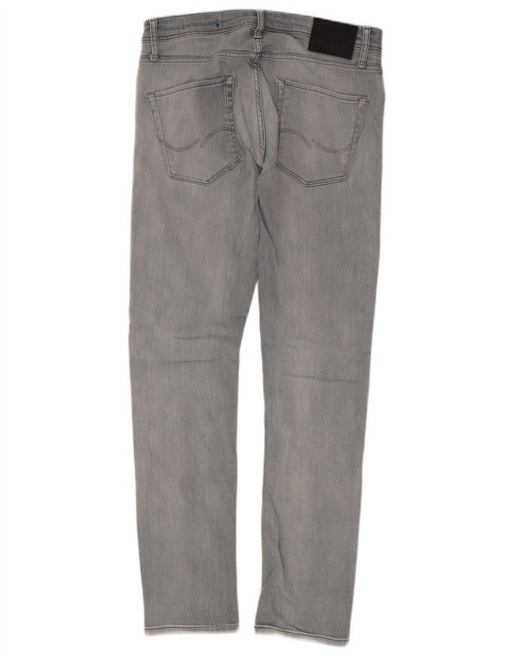 Jack & Jones Masculino Tim Slim Jeans W31 L32 Algodão Cinza