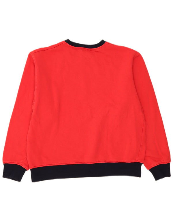 Tommy Hilfiger moletom gráfico feminino jumper UK 18 XL algodão vermelho