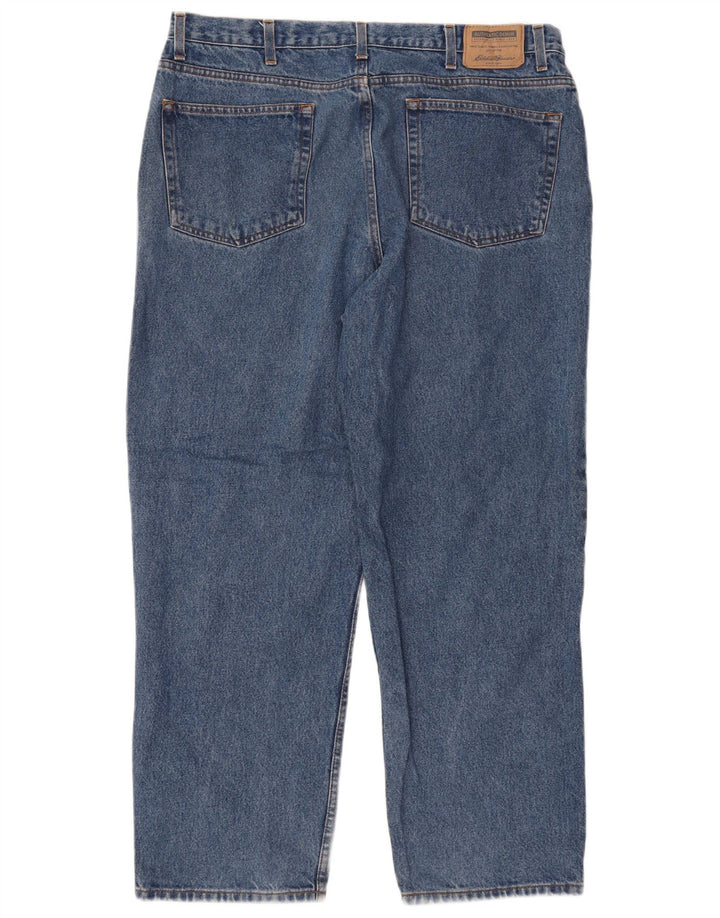 Eddie Bauer Mens Jeans Soltos W38 L30 Azul Algodão