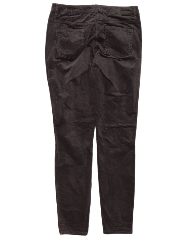 M&Co Calça feminina casual skinny de veludo Reino Unido 14 grande W34 L32 algodão cinza