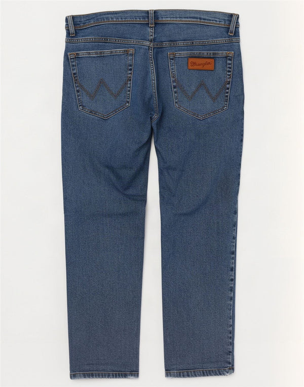Wrangler Masculino Texas Straight Jeans W34 L30 Azul Algodão