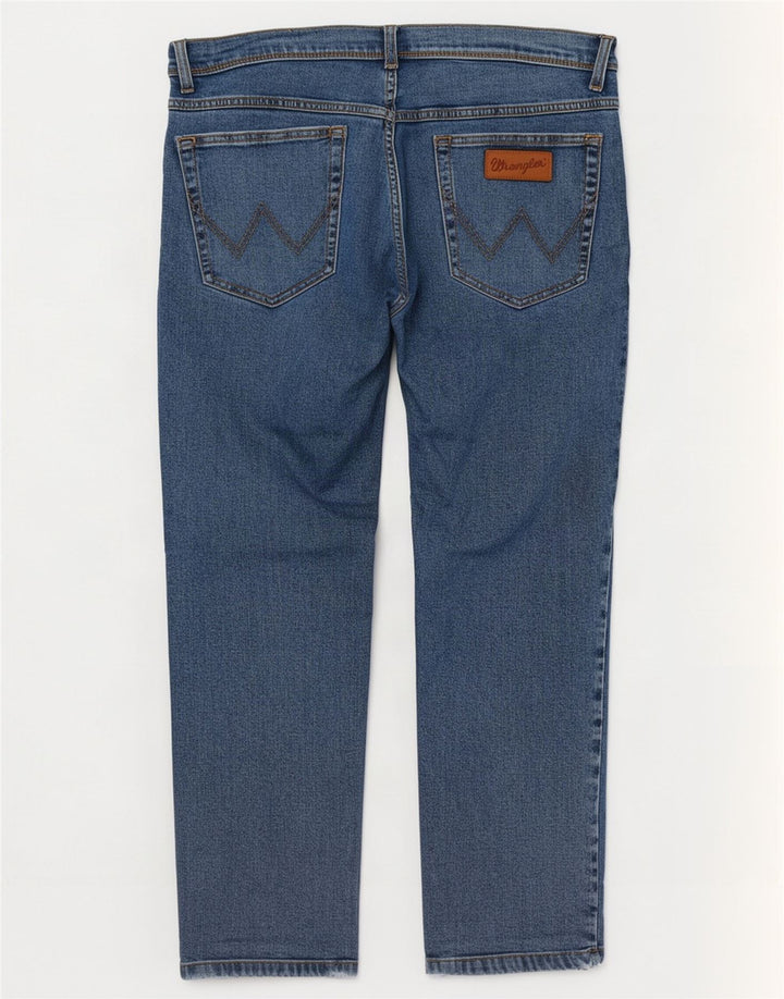 Wrangler Masculino Texas Straight Jeans W34 L30 Azul Algodão