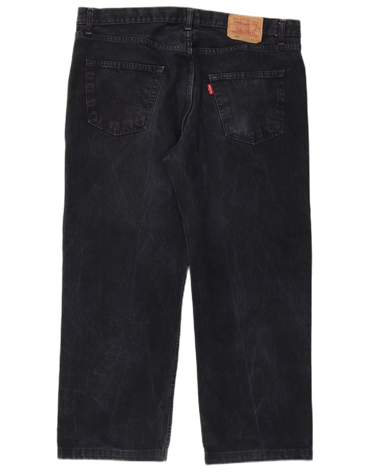 Calça jeans masculina Levi's 501 Straight W40 L26 algodão preto