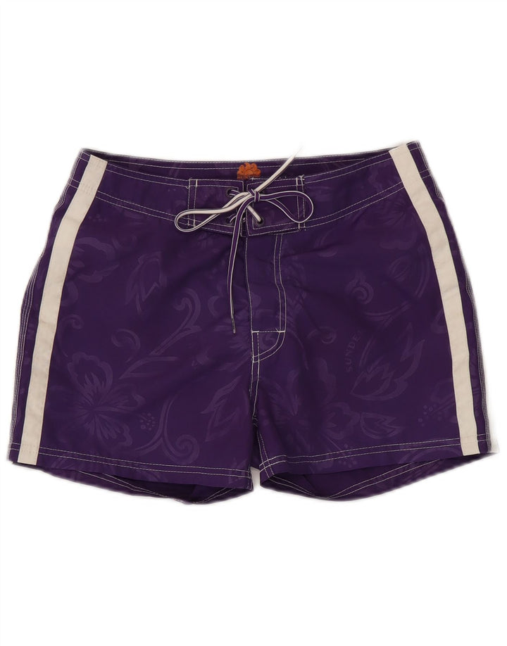 Shorts de natação masculino Sundek pequeno roxo floral