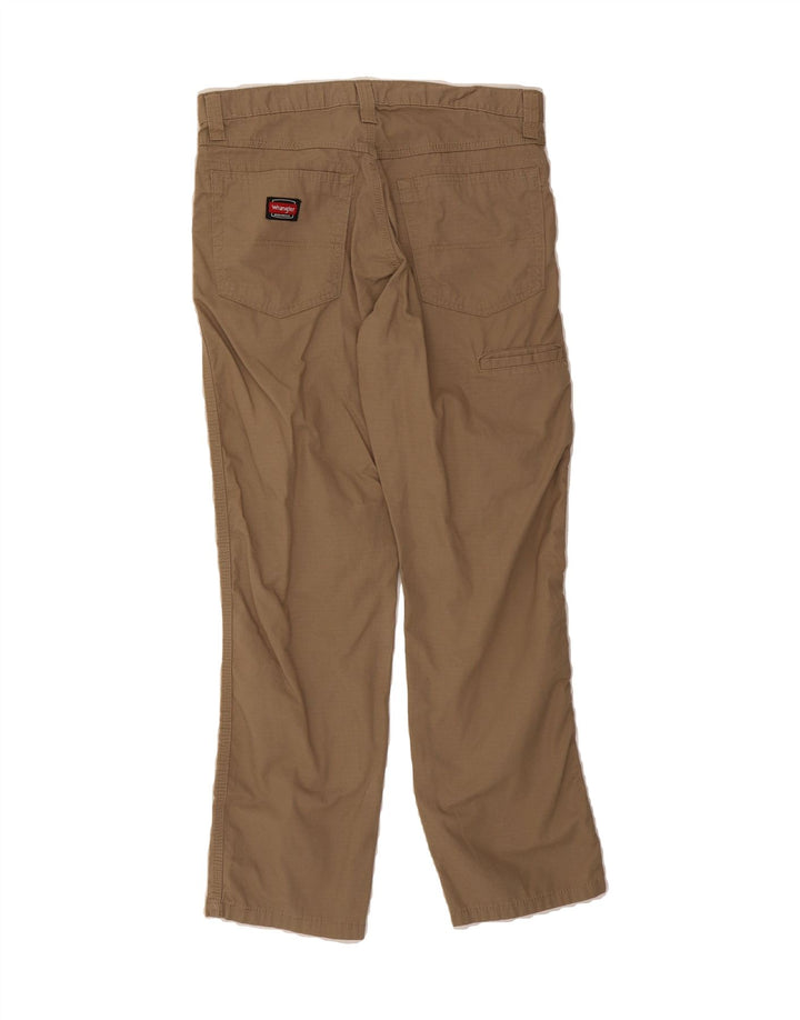 WRANGLER Mens Straight Casual Trousers W32 L30 Brown Cotton Vintage Wrangler and Second-Hand Wrangler from Messina Hembry 