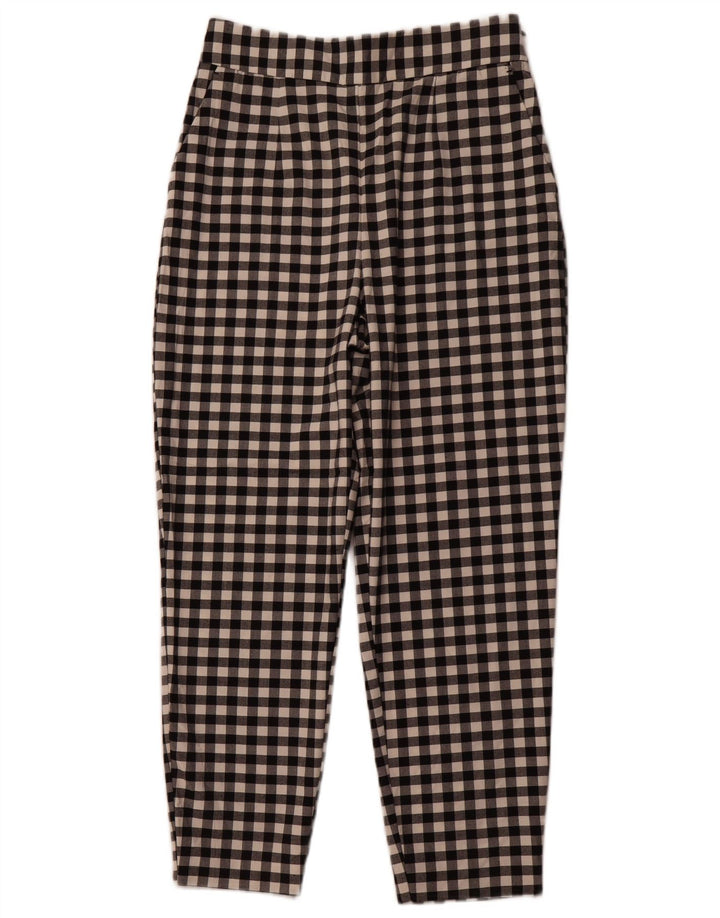 Calça Chino Cônica Feminina ZARA Médio W28 L26 Poliéster Guingão Preto